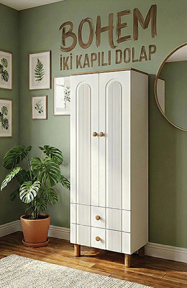 Bohem 2 Kapılı Gardırop