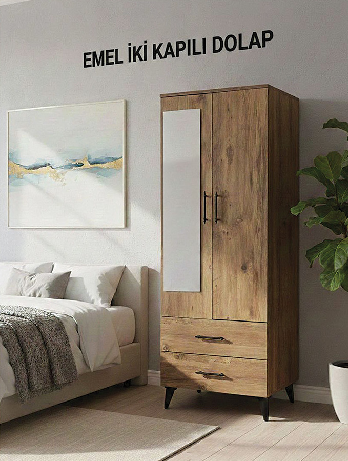 Emel 2 Kapılı Gardırop