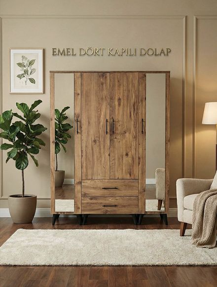 Emel 4 Kapılı Gardırop